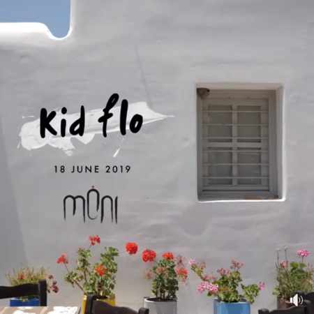 Promotional image for Kid flo appearanace at Moni club Mykonos June 18