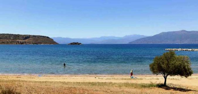 Greece, Peloponnese, Nafplio,Karathona, Karathona beach, beach, bay, seaside, shore, coast,