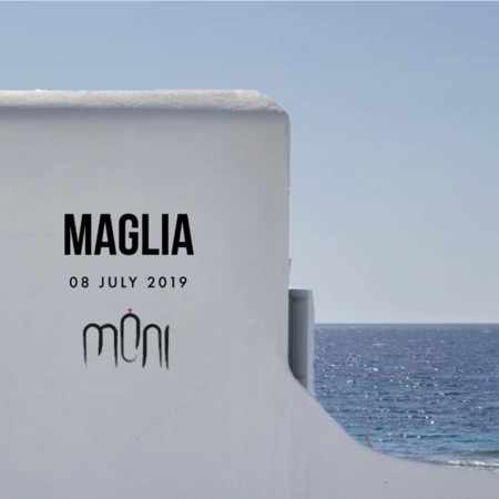 Promotional image for DJ Maglia show at Moni club on Mykonos
