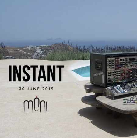 Promotional ad for the Instant show at Moni club Mykonos on June 30