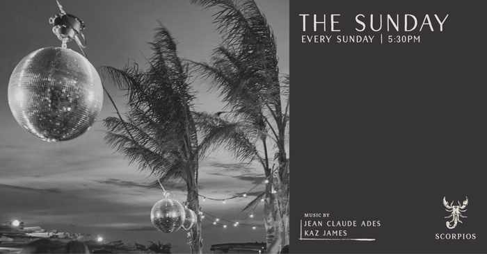 Promotional image for The Sunday Ritual at Scorpios club Mykonos