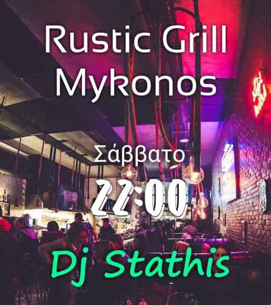 Rustic Grill Mykonos presents DJ Stathis on Saturday December 21