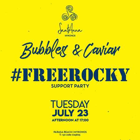 SantAnna Mykonos FreeRocky support party on July 23