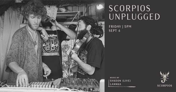Scorpios Mykonos Unplugged event on Friday Septmeber 6