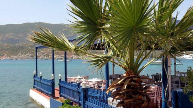 Greece, Greek island, Saronic island, Poros, Poros Greece, Poros island, taverna, Greek taverna, Seretis Taverna, restaurant, coast,