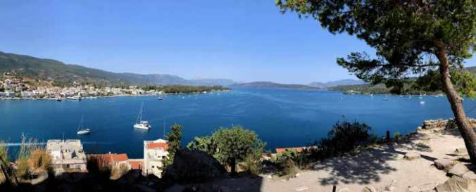 Greece, Greek island, Saronic island, Poros, Poros Greece, Poros island, sea, coast, mountains, Saronic Gulf,