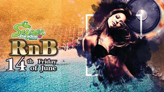Promo image for Super Paradise Beach Club Mykonos RnB party June 14