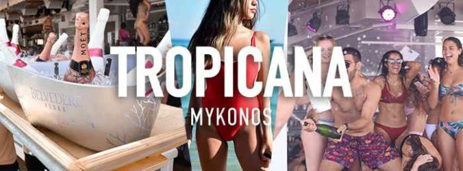 Promotional image for Tropicana beach club Mykonos
