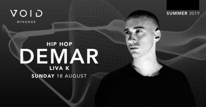 Void club Mykonos hip hop night with DJs Demar and Liva K on Sunday August 18