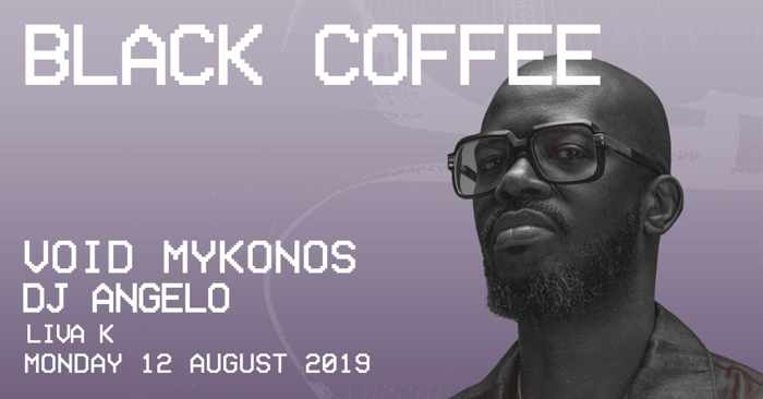 Void club Mykonos presents Black Coffee on Monday August 12