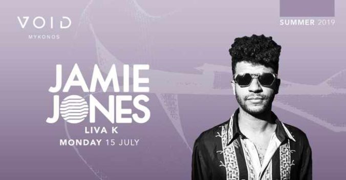 Ad for Jamie Jones appearance at Void club Mykonos July 15