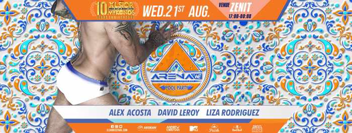 XLSIOR Festival Mykonos Arena pool party on Wednesday August 21