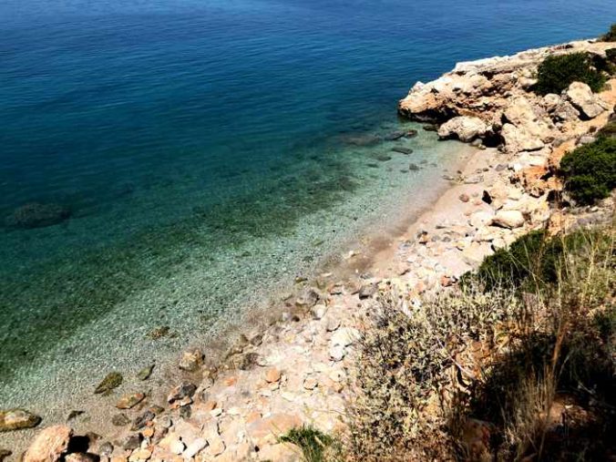 Greece, Peloponnese, Nafplio, Karathona path, coast, seaside, shore, cove, water, sea, Argolic Gulf