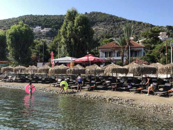 Greece, Greek island, Saronic island, Poros, Poros Greece, Poros island, Poros beach, Colona Beach Poros, Askeli beach Poros, coast, shore, children, people,