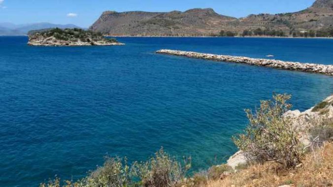 Greece, Peloponnese, Karathona, path, trail, coast, church path, Agios Nikolaos Church, Agios Nikolaos Church at Karathona,