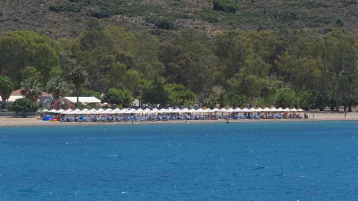 Greece, Peloponnese, Nafplio, Karathona, Karathona beach and bay, beach, bay, sea, 