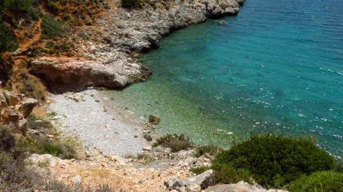Greece, Peloponnese, Nafplio, Karathona path, path, trail, walkway, coast, seaside, cove, beach, water, Argolic Gulf