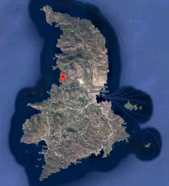 Greece, Greek island, Siros, Syros, Syros island, island, Google map, 