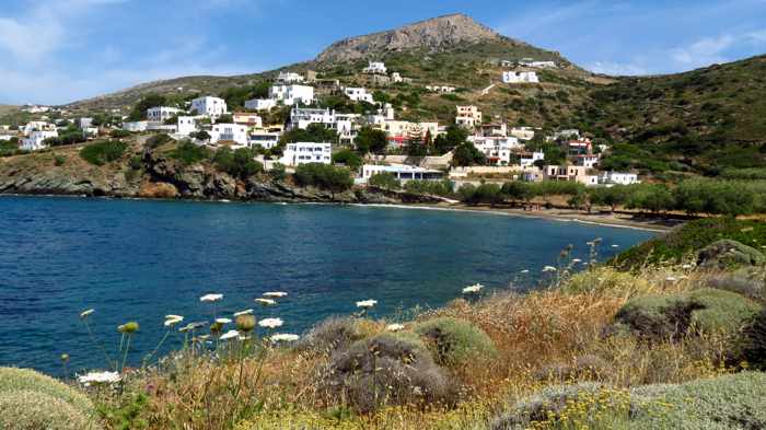 Greece, Greek Islands, Cyclades, Siros, Syros, Syros island, sea, coast, beach, Lotos, Lotos Beach, Lotos Beach Syros, beach, sea, trees, road, 