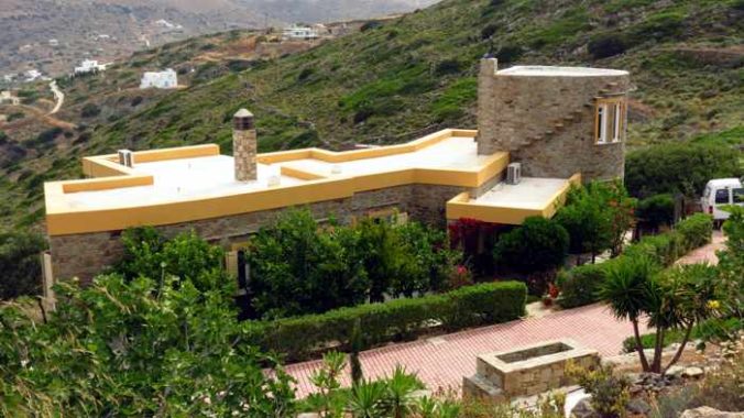 Greece, Greek Islands, Cyclades, Siros,Syros, Syros island, house, building, villa, hillside