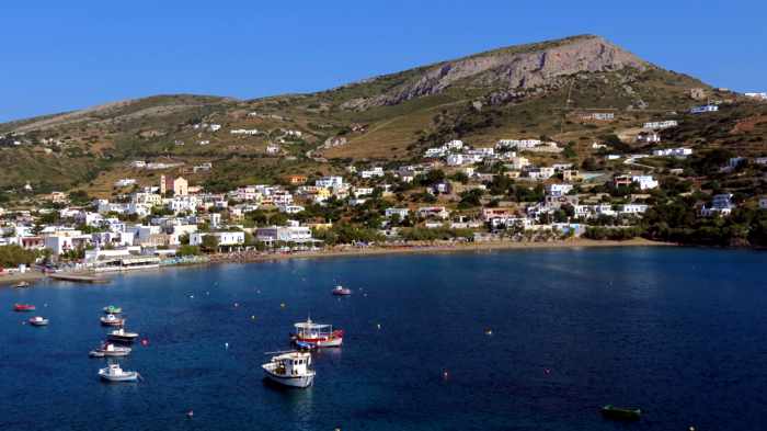 Greece, Greek Islands, Cyclades, Siros, Syros, Kini Bay, Kini beach, Kini village, landscape, coast, seaside, beach, Kini Beach, Kini Beach Syros, village,