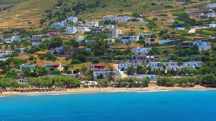 Greece, Greek Islands, Cyclades, Siros, Syros, Kini Bay, Kini beach, Kini village, landscape, coast, seaside, 