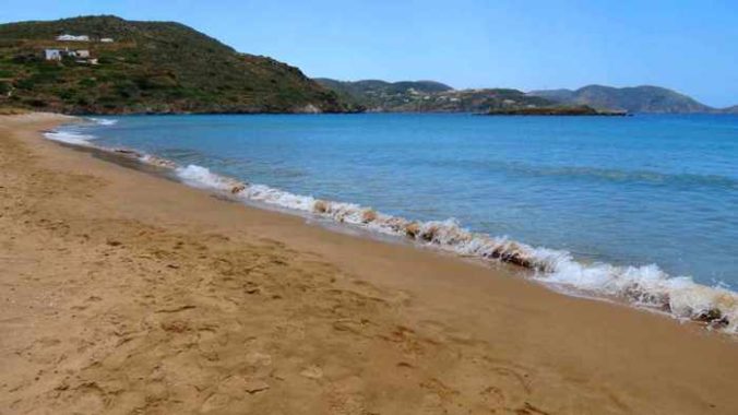 Greece, Greek islands, Cyclades, Siros, Syros, Syros island, Delphini beach, Delfini beach, Delphini beach Syros, Delfini beach Syros, sandy beach