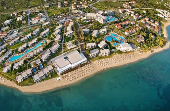 Greece, Greece mainland, Halkidiki, Ikos Olivia, Ikos resort, Ikos Olivia Resort Greece, aerial view, sea, coast, resort, hotel,
