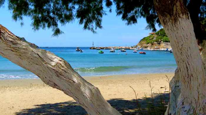Greece, Greek islands, Siros, Syros, Syros island, Kini, Kini beach, Kini beach Syros, Kini Syros, beach, organized beach,sandy beach, 