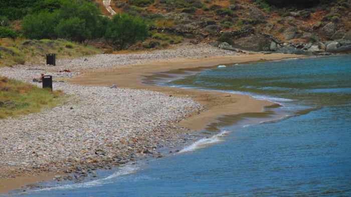 Greece, Greek islands, Cyclades, Siros, Syros, Syros island, Delphini beach, Delfini beach, Delphini beach Syros, Delfini beach Syros, sandy beach