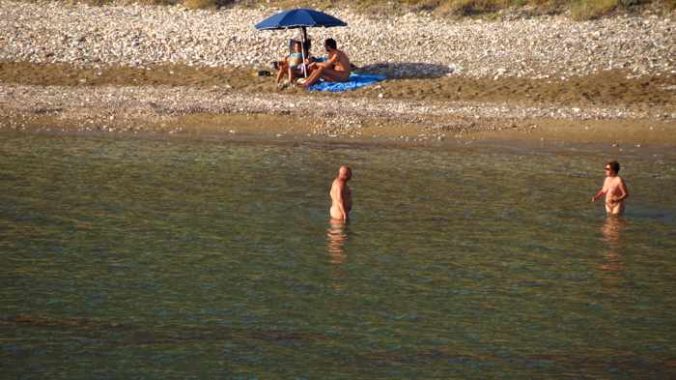 Greece, Greek islands, Cyclades, Siros, Syros, Syros island, Delphini beach, Delfini beach, Delphini beach Syros, Delfini beach Syros, sandy beach, nude beach, nudist beach, nudists,