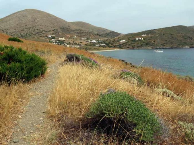 Greece, Greek islands, Cyclades, Siros, Syros,Syros island, trail, footpath, path, walking route, hiking trail, hiking, coast, Delfini beach, beach,