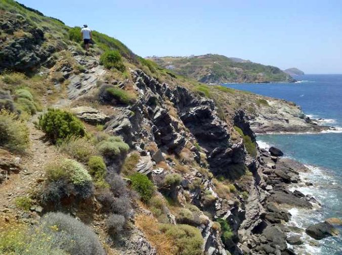 Greece, Greek islands, Cyclades, Siros, Syros,Syros island, trail, footpath, path, walking route, hiking trail, hiking, coast
