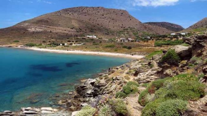 Greece, Greek islands, Cyclades, Siros, Syros, Syros island, Delphini beach, Delfini beach, Delphini beach Syros, Delfini beach Syros, sandy beach, coast