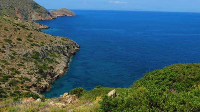 Greece, Greek islands, Cyclades, Siros, Syros,Syros island, trail, footpath, path, walking route, hiking trail, hiking, landscape, coast, sea,