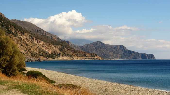 Greece, Greek islands, Crete, Crete island, Crete Greece, Paleochora, Paleochora Crete, coast, coastline, seaside, southwestern Crete, mountains, sea, 