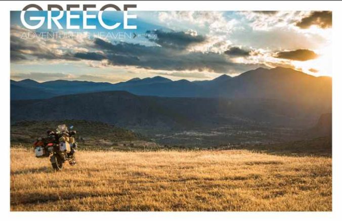 Screenshot of Greece Adventurers Heaven article from May 2019 edition of Upshift magazine