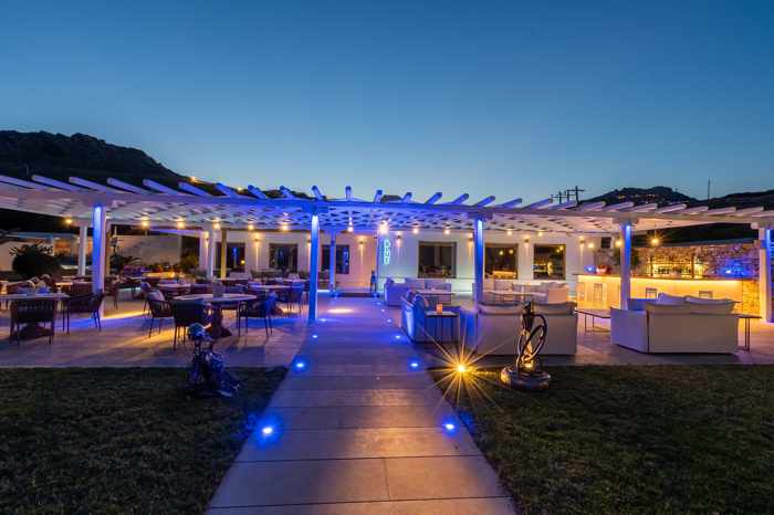 Blue Fusion Art Restaurant Mykonos exterior view photo from the restaurant page on Facebook