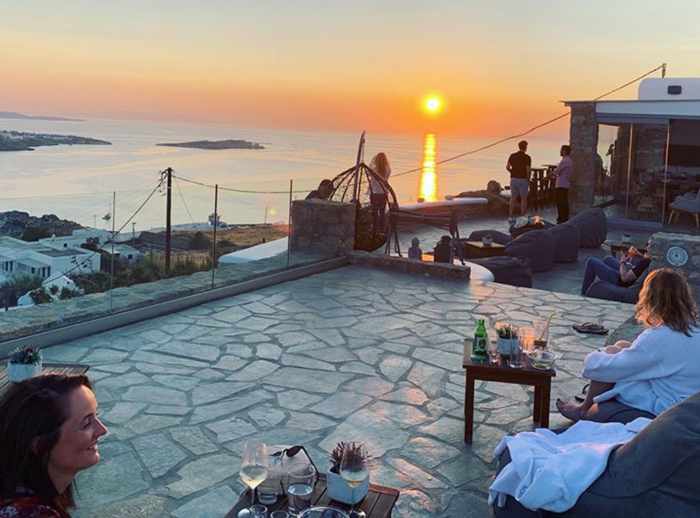 Chill Out Lounge Cafe Bar Mykonos social media photo of its sunset view