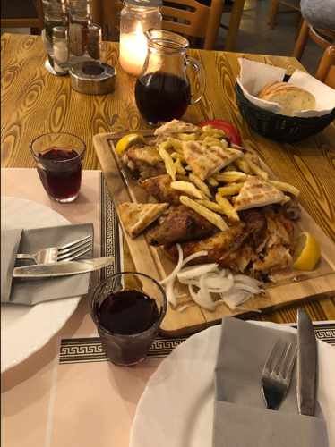 Food photo posted with a TripAdvisor review by Lina E of Taverna Kandavlos Mykonos