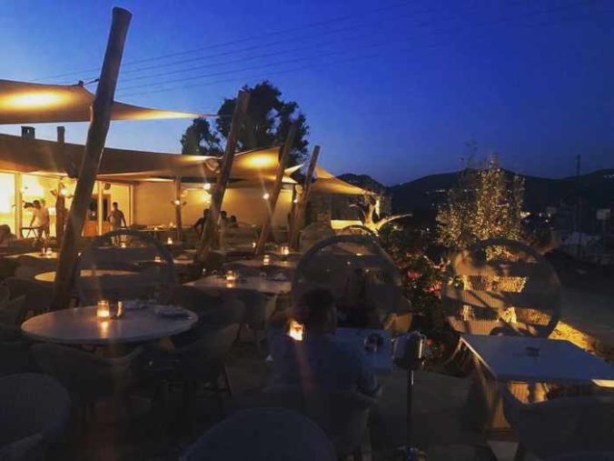 LAragosta Mykonos dining patio seen in a photo from the restaurant page on Facebook