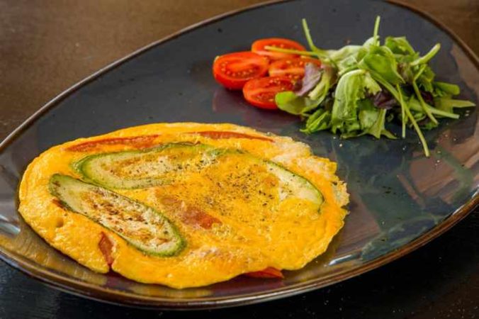 Major J restaurant on Mykonos social media photo of one of its specialty omelets