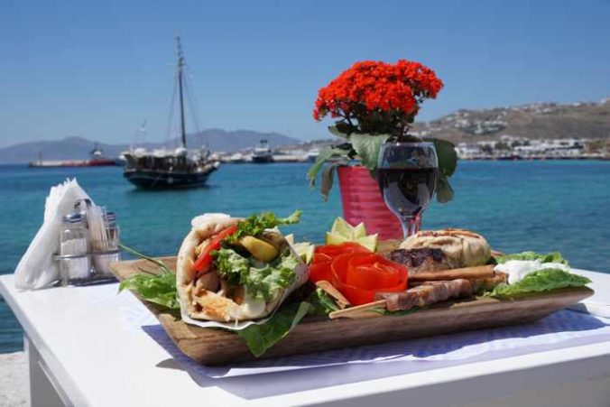 My Plate Mykonos food and view photo from the restaurant page on Facebook