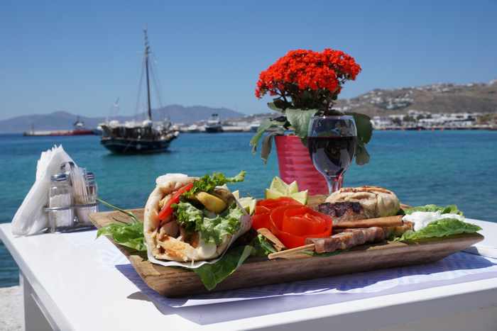 My Plate Mykonos food and view photo from the restaurant page on Facebook