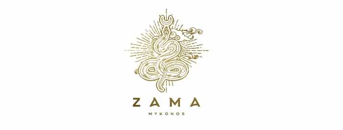 Logo for Zama restaurant on Mykonos