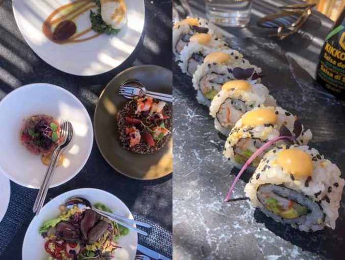 Blue Marlin Ibiza Mykonos social media photos of some of the club's cuisine