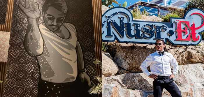 Celebrity Chef Salt Bae photos from the Twitter feed for his Nusr-Et Mykonos Steakhouse