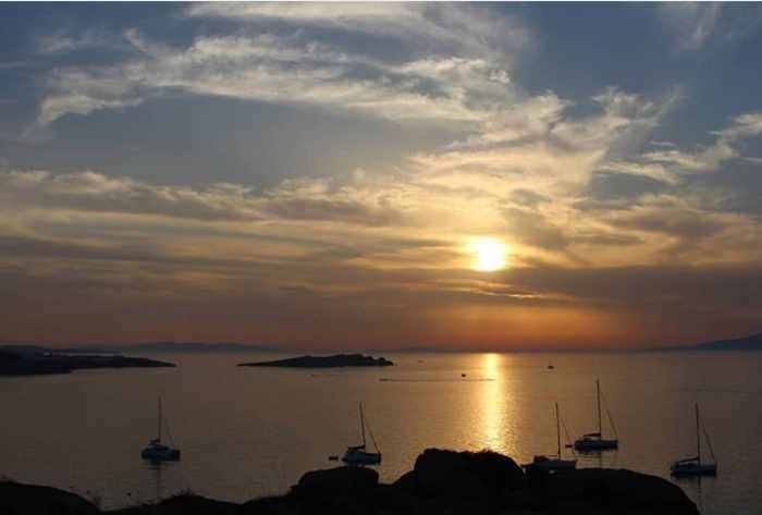 Crystal View Mykonos sunset view