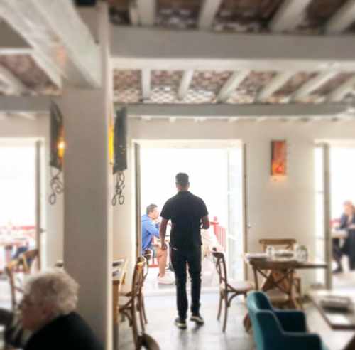 Kastros Restaurant Mykonos photo of the interior view of its new seaview balconies