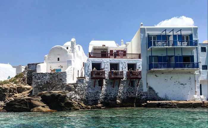 Kastros Restaurant Mykonos seaview photo of its new balconies